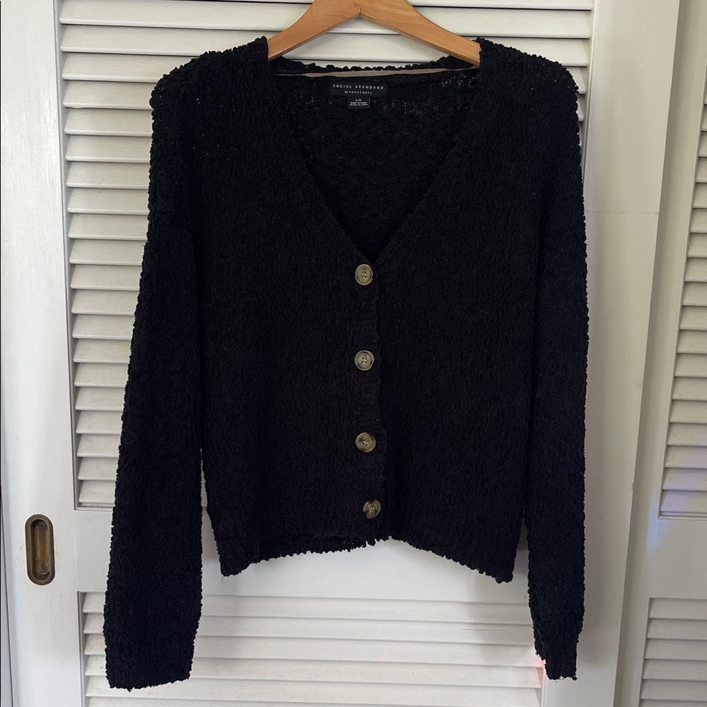 Social Standard Black Sweater Cardigan